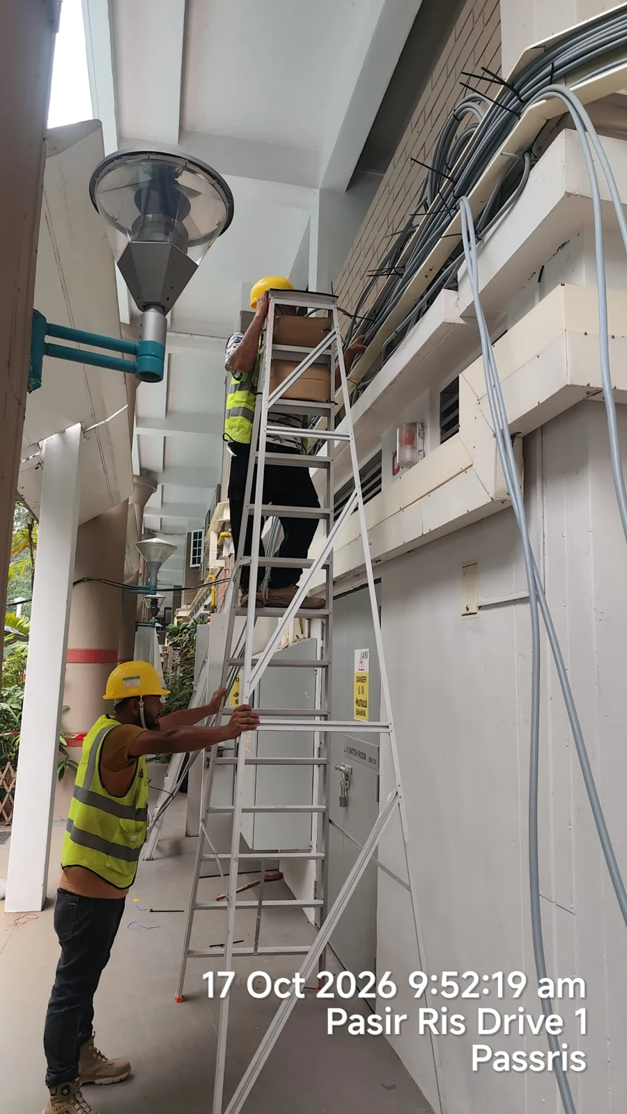 Electrical installation team at Pasir Ris site photograph 3